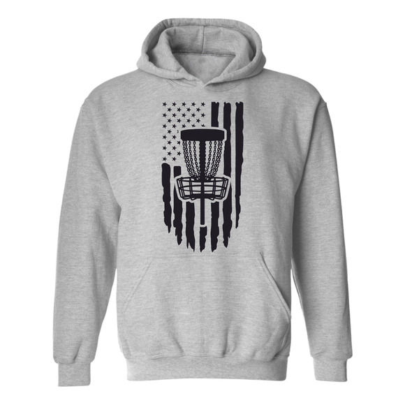 Disc Golf Hoodie PATRIOTIC AMERICAN Flag Discgolfing Sweatshirt - Picture 4 of 11